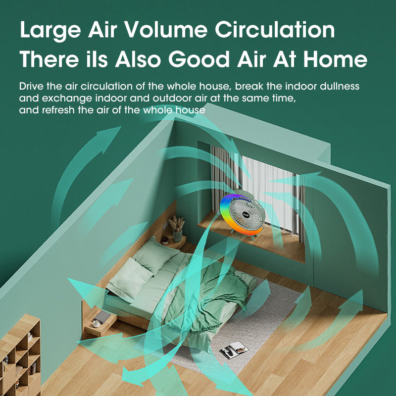 Multicolor Desk Fan with LED Lights