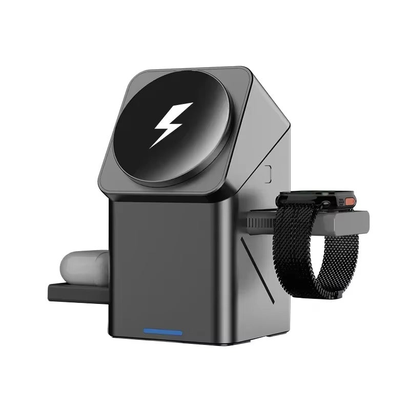 2025 New Automatic Touch Magnetic Multi-function 3 in 1 Wireless Charger for Iphone 16 15 14 13 Pro Max Iwatch Airpods Charger