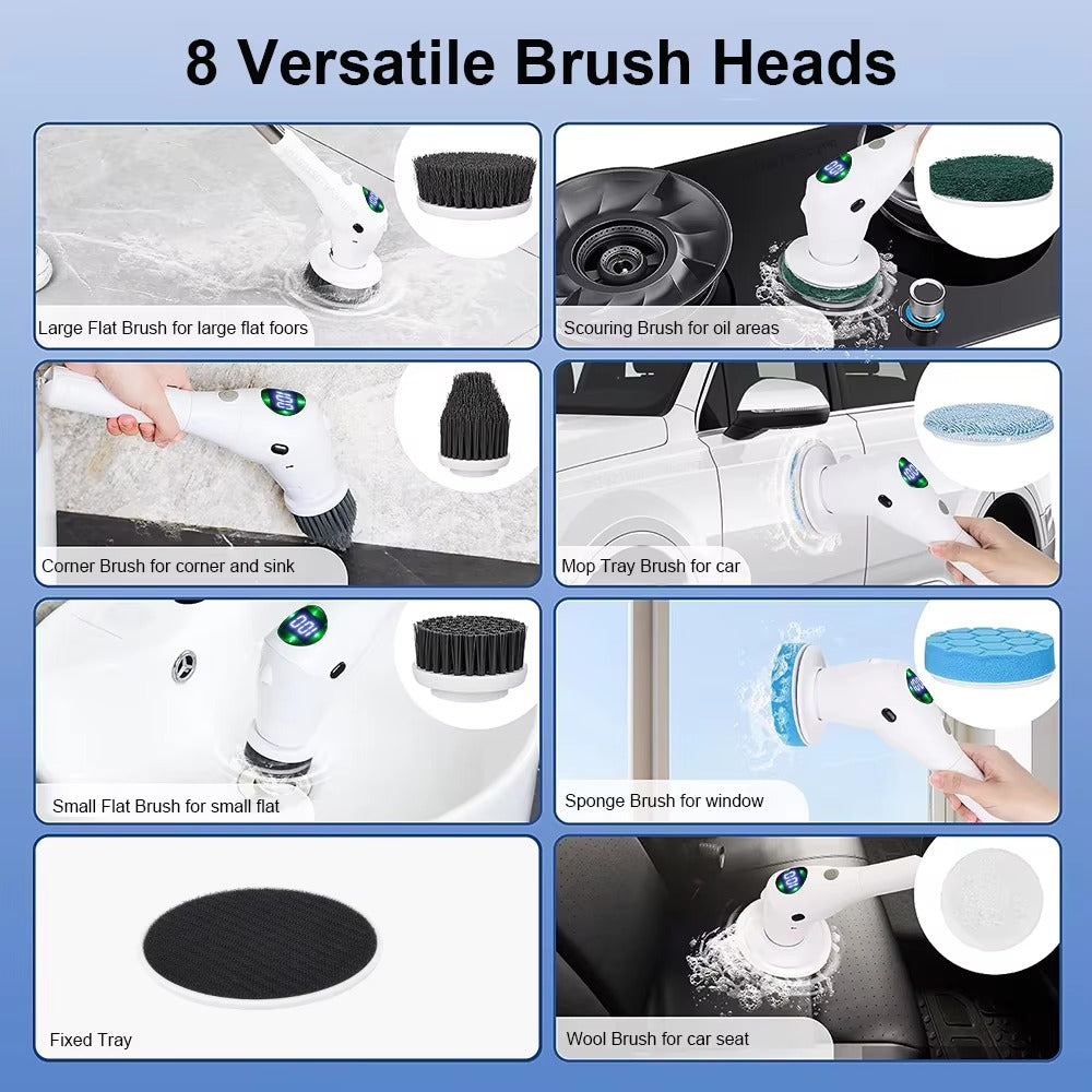 Rechargeable 9in1 Cleaning Brush